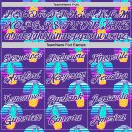 Personalized Purple Purple-White 3D Pattern Design Pineapples Authentic Basketball Jersey Team Custom Name and Number