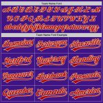Personalized Purple Red-Cream Authentic Throwback Baseball Jersey Team Custom Name and Number