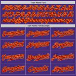 Personalized Purple Red-Gold Authentic Baseball Jersey Team Custom Name and Number