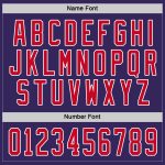Personalized Purple Red-White Hockey Jersey Team Custom Name and Number