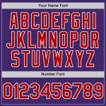 Personalized Purple Red-White Line Authentic Baseball Jersey Team Custom Name and Number