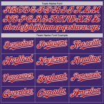 Personalized Purple Red-White Line Authentic Baseball Jersey Team Custom Name and Number
