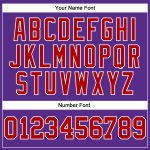 Personalized Purple Red-White Mesh Authentic Football Jersey Team Custom Name and Number