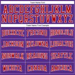 Personalized Purple Red-White Mesh Authentic Football Jersey Team Custom Name and Number