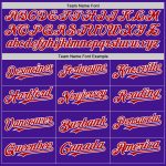 Personalized Purple Red-White Mesh Authentic Throwback Baseball Jersey Team Custom Name and Number