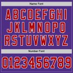 Personalized Purple Red-White Mesh Authentic Throwback Football Jersey Team Custom Name and Number