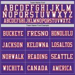 Personalized Purple Red-White Mesh Authentic Throwback Football Jersey Team Custom Name and Number