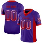 Personalized Purple Red-White Mesh Drift Fashion Football Jersey Team Custom Name and Number