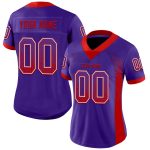 Personalized Purple Red-White Mesh Drift Fashion Football Jersey Team Custom Name and Number
