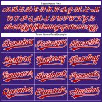 Personalized Purple Red-White Performance Vapor Golf Polo Shirt Team Custom Name and Number