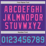 Personalized Purple Sky Blue Black-Pink Bomber Full-Snap Varsity Letterman Two Tone Jacket Team Custom Name and Number