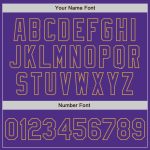 Personalized Purple Steel Gray Splash Ink Old Gold Authentic Baseball Jersey Team Custom Name and Number