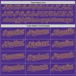 Personalized Purple Steel Gray Splash Ink Old Gold Authentic Baseball Jersey Team Custom Name and Number