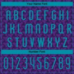 Personalized Purple Teal-Black Geometric Shape Sublimation Volleyball Uniform Jersey Team Custom Name and Number