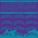 Personalized Purple Teal Color Splash Round Neck Sublimation Basketball Suit Jersey Team Custom Name and Number