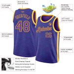 Personalized Purple Teal-Gold Authentic City Edition Basketball Jersey Team Custom Name and Number