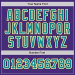 Personalized Purple Teal-Gold Authentic Two Tone Baseball Jersey Team Custom Name and Number