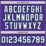 Personalized Purple Teal Pinstripe White-Black Two-Button Unisex Softball Jersey Team Custom Name and Number
