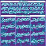 Personalized Purple Teal-White 3D Pattern Design Boats And Fish Authentic Baseball Jersey Team Custom Name and Number