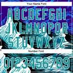 Personalized Purple Teal-White 3D Pattern Design Mountains Authentic Baseball Jersey Team Custom Name and Number