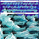 Personalized Purple Teal-White 3D Pattern Design Mountains Authentic Baseball Jersey Team Custom Name and Number