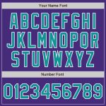 Personalized Purple Teal-White Authentic Baseball Jersey Team Custom Name and Number