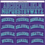 Personalized Purple Teal-White Authentic Drift Fashion Baseball Jersey Team Custom Name and Number