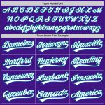 Personalized Purple Teal-White Authentic Throwback Baseball Jersey Team Custom Name and Number