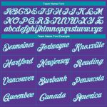Personalized Purple Teal-White Authentic Throwback Basketball Jersey Team Custom Name and Number