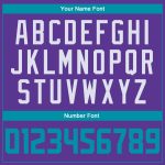 Personalized Purple Teal-White Authentic Throwback Basketball Jersey Team Custom Name and Number