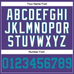 Personalized Purple Teal-White Long Sleeve Performance T-Shirt Team Custom Name and Number