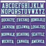 Personalized Purple Teal-White Long Sleeve Performance T-Shirt Team Custom Name and Number