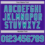 Personalized Purple Teal-White Mesh Authentic Throwback Baseball Jersey Team Custom Name and Number