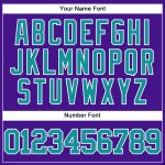 Personalized Purple Teal-White Mesh Authentic Throwback Baseball Jersey