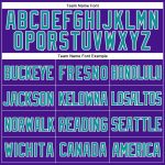 Personalized Purple Teal-White Mesh Authentic Throwback Baseball Jersey