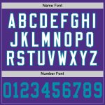 Personalized Purple Teal-White Mesh Authentic Throwback Football Jersey Team Custom Name and Number
