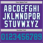 Personalized Purple Teal-White Performance T-Shirt Team Custom Name and Number