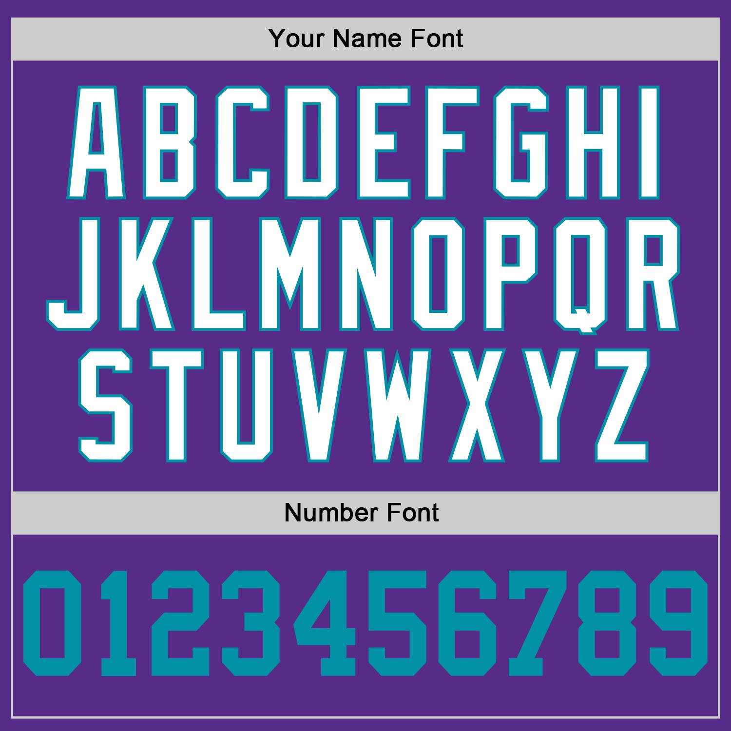 Personalized Purple Teal-White Performance T-Shirt Team Custom Name and Number Personalized Purple Teal-White Performance T-Shirt Team Custom Name and Number - Image 4