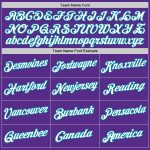 Personalized Purple Teal-White Performance T-Shirt Team Custom Name and Number