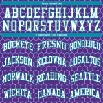 Personalized Purple Teal-White Round Neck Sublimation Basketball Suit Jersey