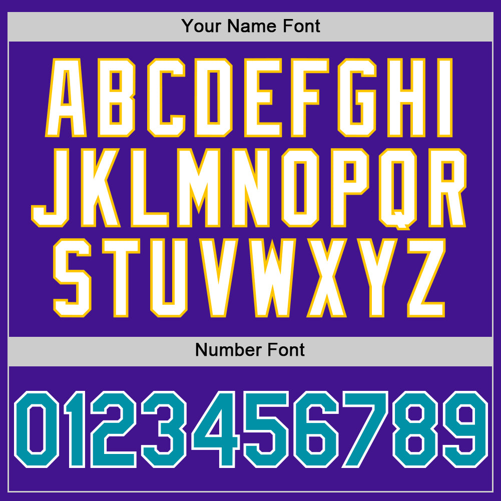 Personalized Purple Teal-Yellow Mesh Authentic Throwback Baseball Jersey Team Custom Name and Number Personalized Purple Teal-Yellow Mesh Authentic Throwback Baseball Jersey Team Custom Name and Number - Image 5