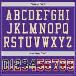 Personalized Purple Vintage USA Flag-City Cream Mesh Authentic Football Jersey Team Custom Name and Number