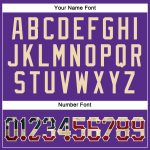 Personalized Purple Vintage USA Flag-City Cream Performance T-Shirt Team Custom Name and Number