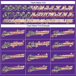 Personalized Purple Vintage USA Flag-City Cream Performance T-Shirt Team Custom Name and Number