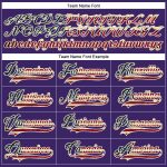 Personalized Purple Vintage USA Flag Cream-Black Hockey Lace Neck Jersey Team Custom Name and Number