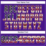 Personalized Purple Vintage USA Flag-Cream Mesh Authentic Throwback Baseball Jersey Team Custom Name and Number