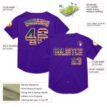 Personalized Purple Vintage USA Flag-Cream Mesh Authentic Throwback Baseball Jersey Team Custom Name and Number