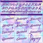 Personalized Purple White 3D Pattern Design Butterfly Performance T-Shirt Team Custom Name and Number