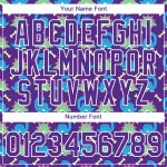 Personalized Purple White 3D Pattern Design Dinosaur Performance T-Shirt Team Custom Name and Number