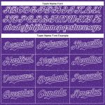 Personalized Purple White 3D Pattern Design Dots Authentic Baseball Jersey Team Custom Name and Number